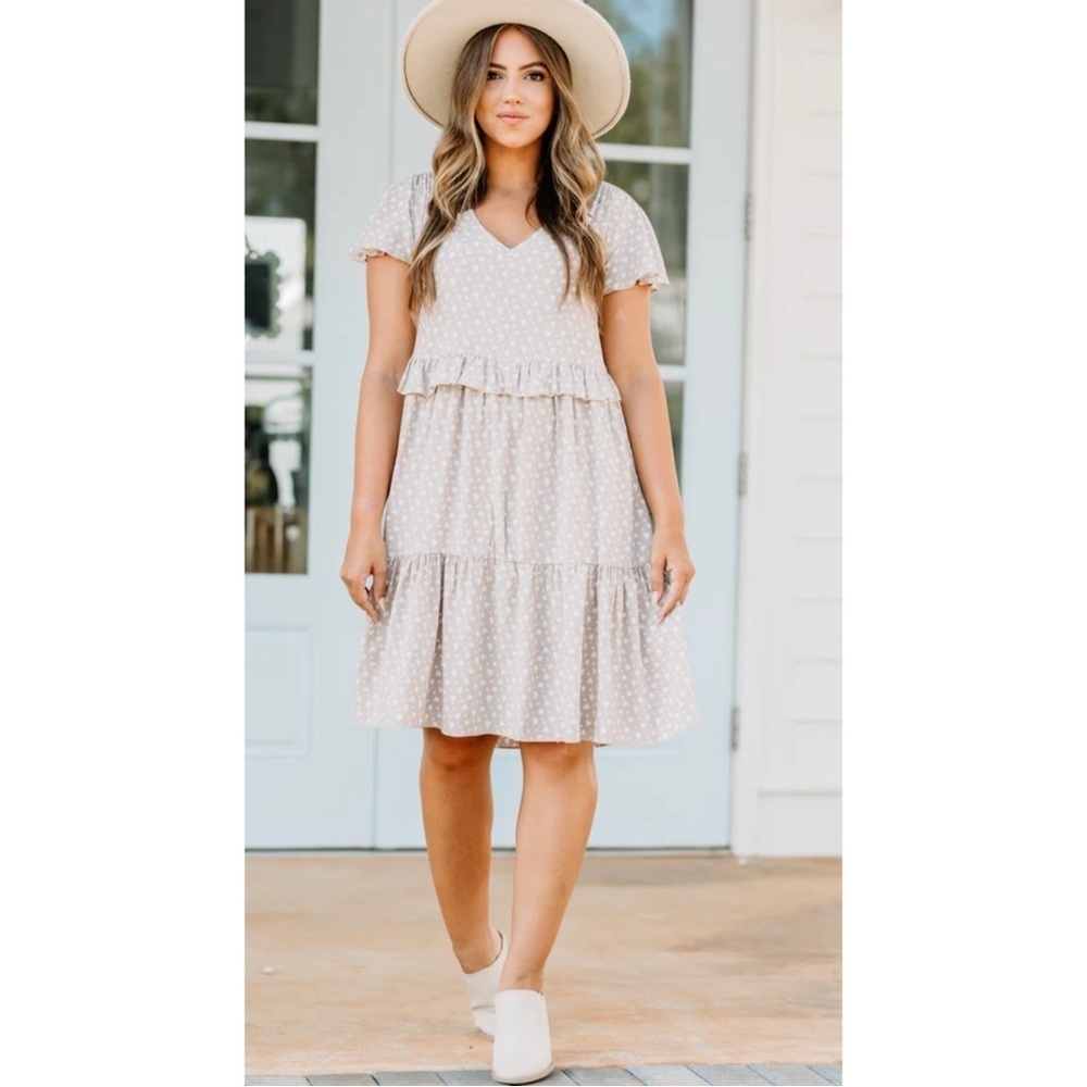 Ces Femme floral ruffled cottage core dress
